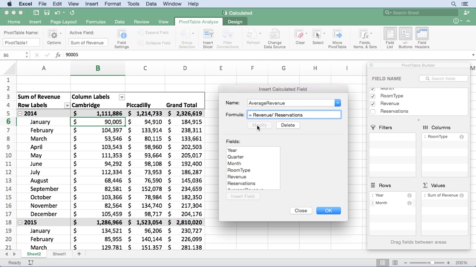 excel for mac 2018 print